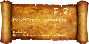 Polácsik Hortenzia névjegykártya